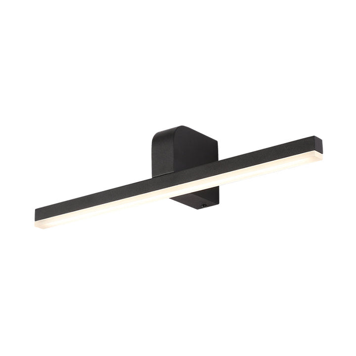 Lisslune | LED Bathroom Mirror Light Modern Style Black/White Wall Lighting Ideas with Slim Metal Shade in Warm/White Light