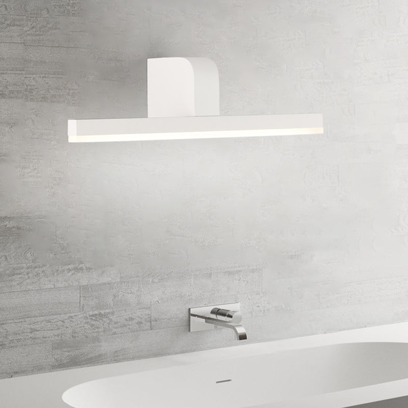 Lisslune | LED Bathroom Mirror Light Modern Style Black/White Wall Lighting Ideas with Slim Metal Shade in Warm/White Light