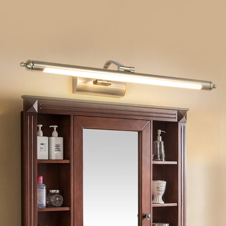 Lisslune | Extended wall lighting ideas modernity metal LED WC wall lamp in nickel, warm/white light