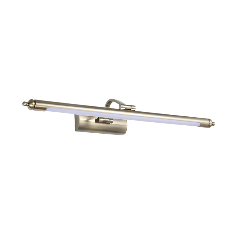 Lisslune | Extended wall lighting ideas modernity metal LED WC wall lamp in nickel, warm/white light