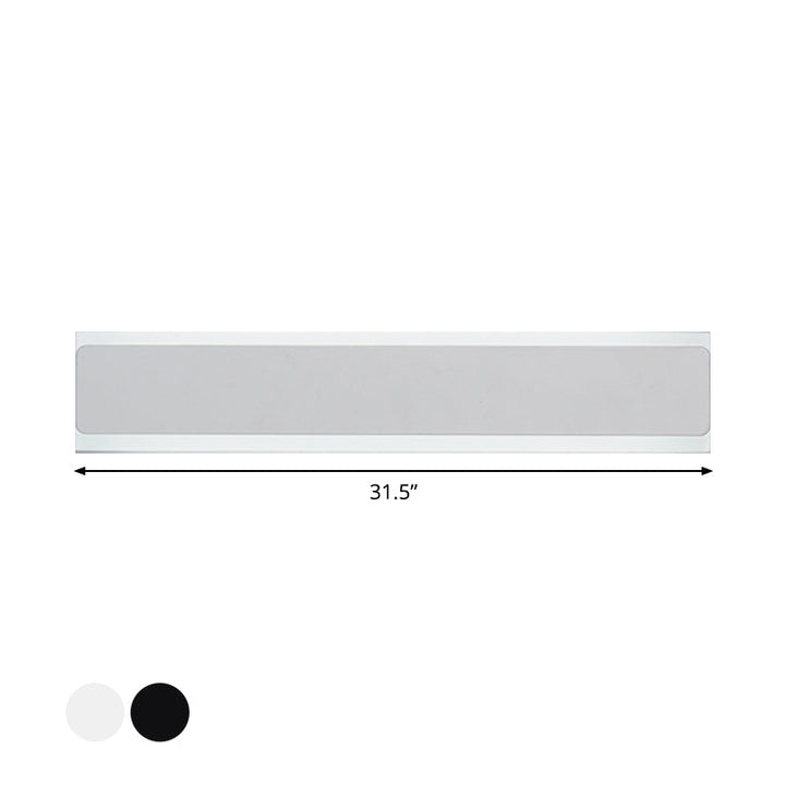 Lisslune | Streamlined LED Wall Lighting Idea Minimalism Metal Bedroom Wall Lamp Light in Black/White