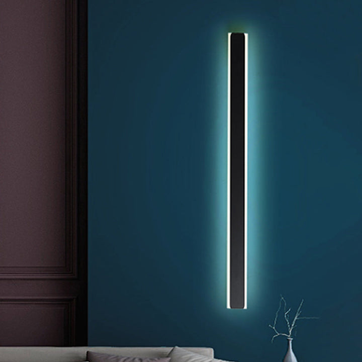Lisslune | Streamlined LED Wall Lighting Idea Minimalism Metal Bedroom Wall Lamp Light in Black/White