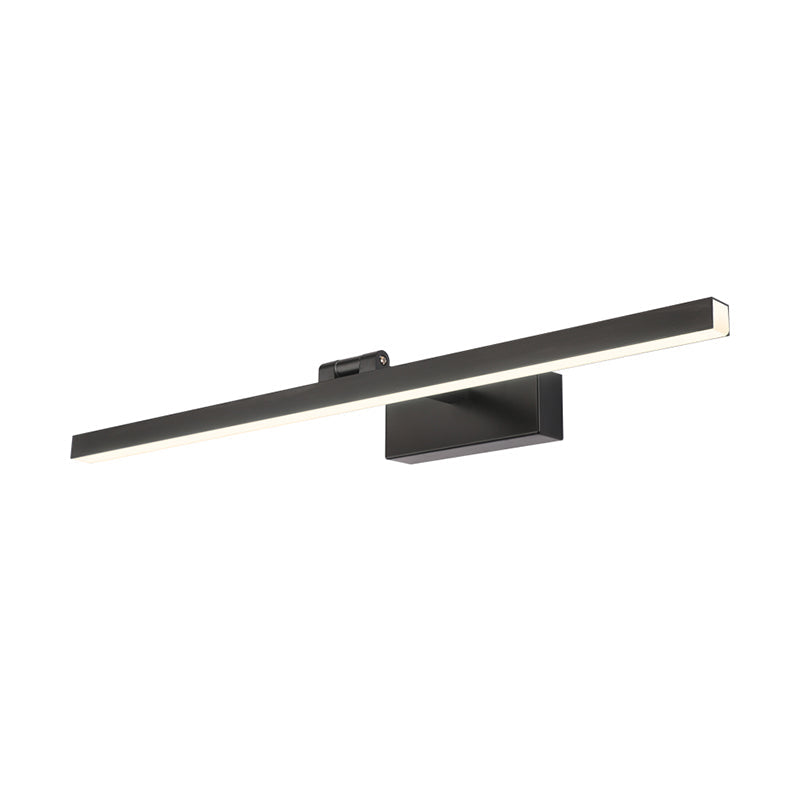 Lisslune | Tubular Vanity Lamp Modernism Metal Black/White Finish LED Wall Lighting Ideas in Warm/White Light for Bathroom
