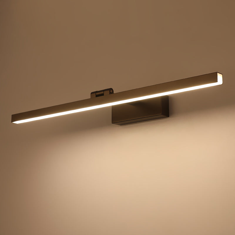 Lisslune | Tubular Vanity Lamp Modernism Metal Black/White Finish LED Wall Lighting Ideas in Warm/White Light for Bathroom