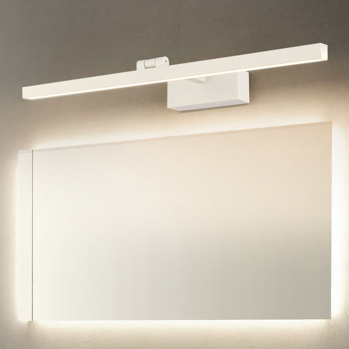 Lisslune | Tubular Vanity Lamp Modernism Metal Black/White Finish LED Wall Lighting Ideas in Warm/White Light for Bathroom