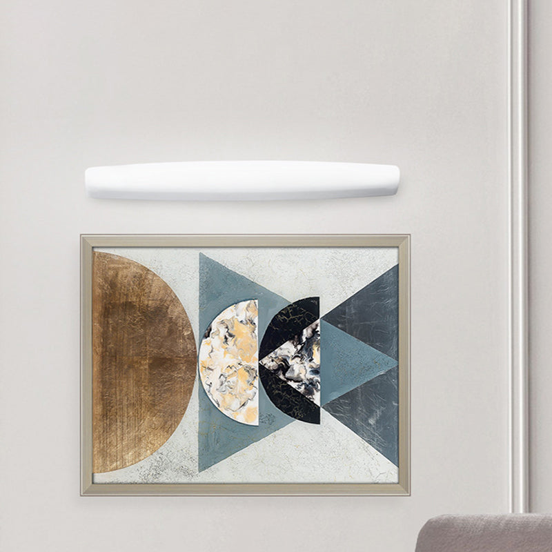 Lisslune | Streamlined Wall Lighting Ideas Simple Acrylic LED White Vanity Wall Lamp in Warm/White Light for Toilet