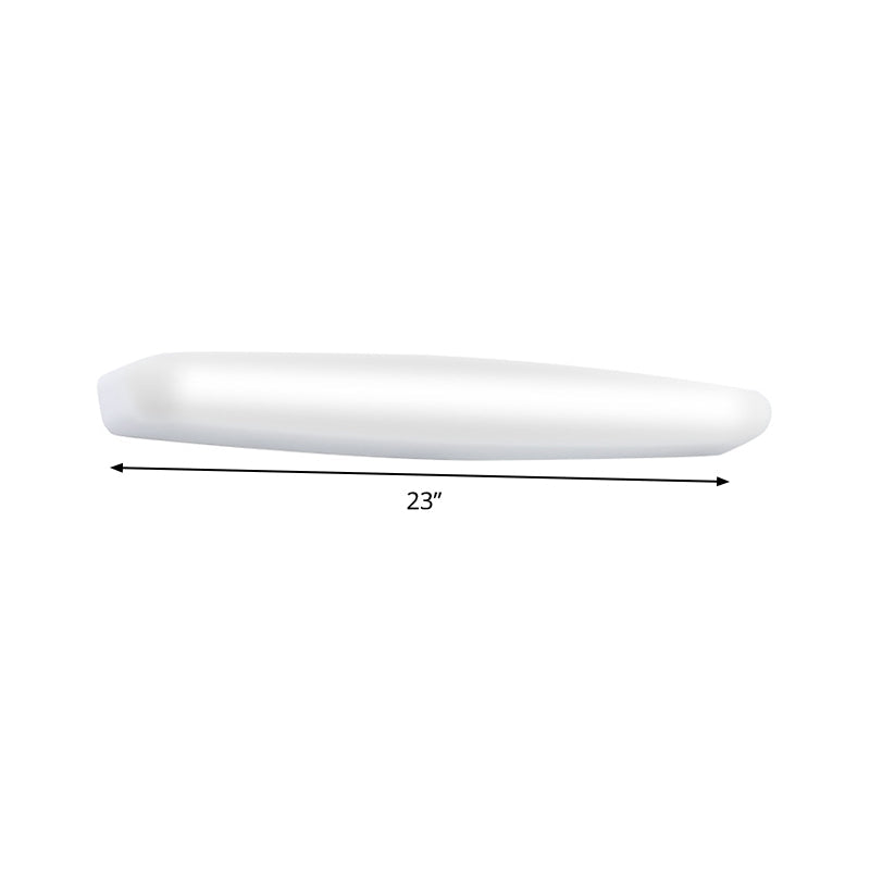 Lisslune | Streamlined Wall Lighting Ideas Simple Acrylic LED White Vanity Wall Lamp in Warm/White Light for Toilet
