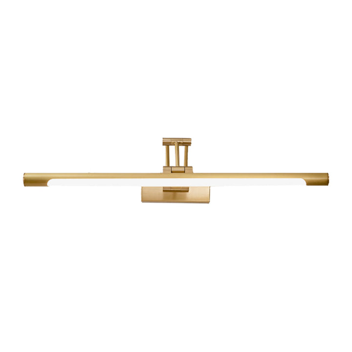 Lisslune | Metallic Tubular Vanity Lighting Modern LED Wall Sconce Light in Black/Gold with Folding Arm