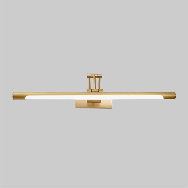 Lisslune | Metallic Tubular Vanity Lighting Modern LED Wall Sconce Light in Black/Gold with Folding Arm