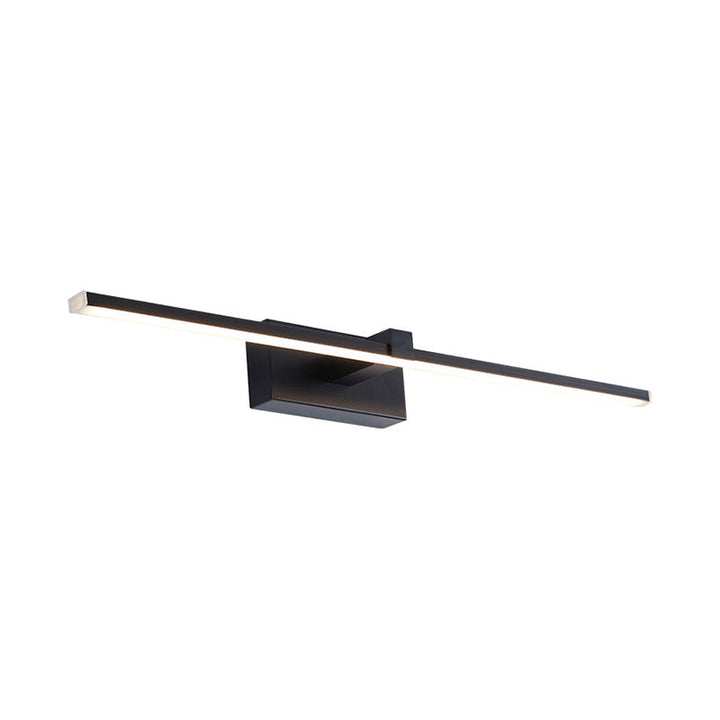 Lisslune | Streamlined Vanity Wall Lamp Simple Metal LED Black Wall Light in Warm/White Light for Bathroom