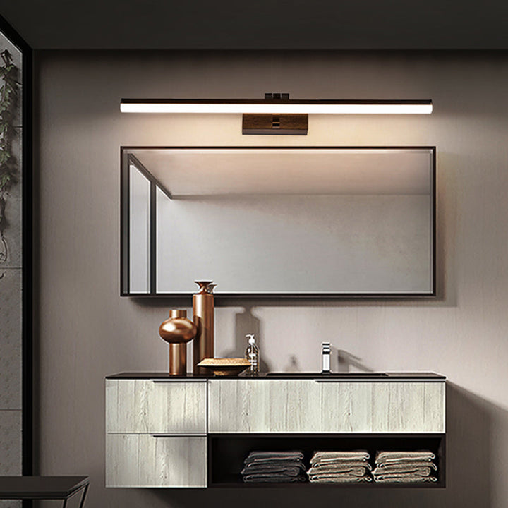 Lisslune | Metal Slim Vanity Lighting Fixture Simplicity 16"/19.5" L LED Wall Lamp in Black, Warm/White Light