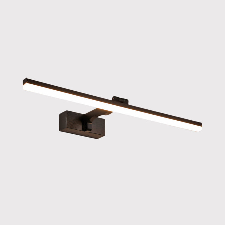 Lisslune | Metal Slim Vanity Lighting Fixture Simplicity 16"/19.5" L LED Wall Lamp in Black, Warm/White Light