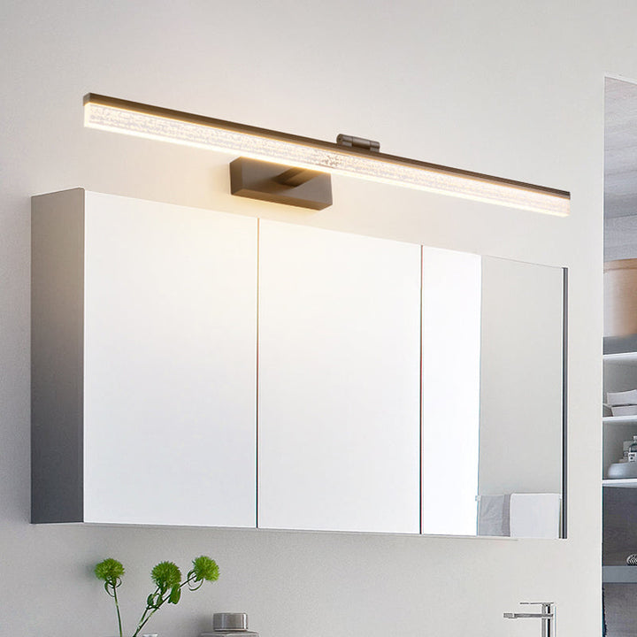Lisslune | Modern LED Wall Lamp Fixture Black Streamlined Vanity Lighting Ideas with Acrylic Shade in Warm/White Light