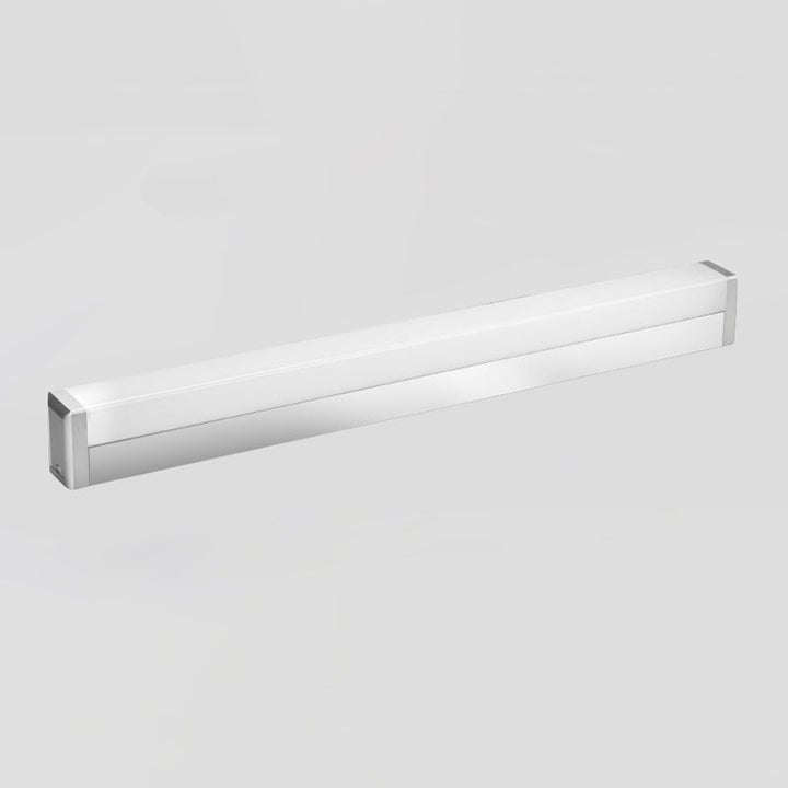 Lisslune | Metal Rectangle Vanity Lighting Modern LED Silver Wall Sconce Light in Warm/White Light for Bathroom