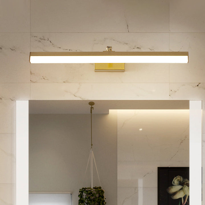 Lisslune | Brass extended wall-mounted lamp Simplicity LED metal mirror wall light fixture