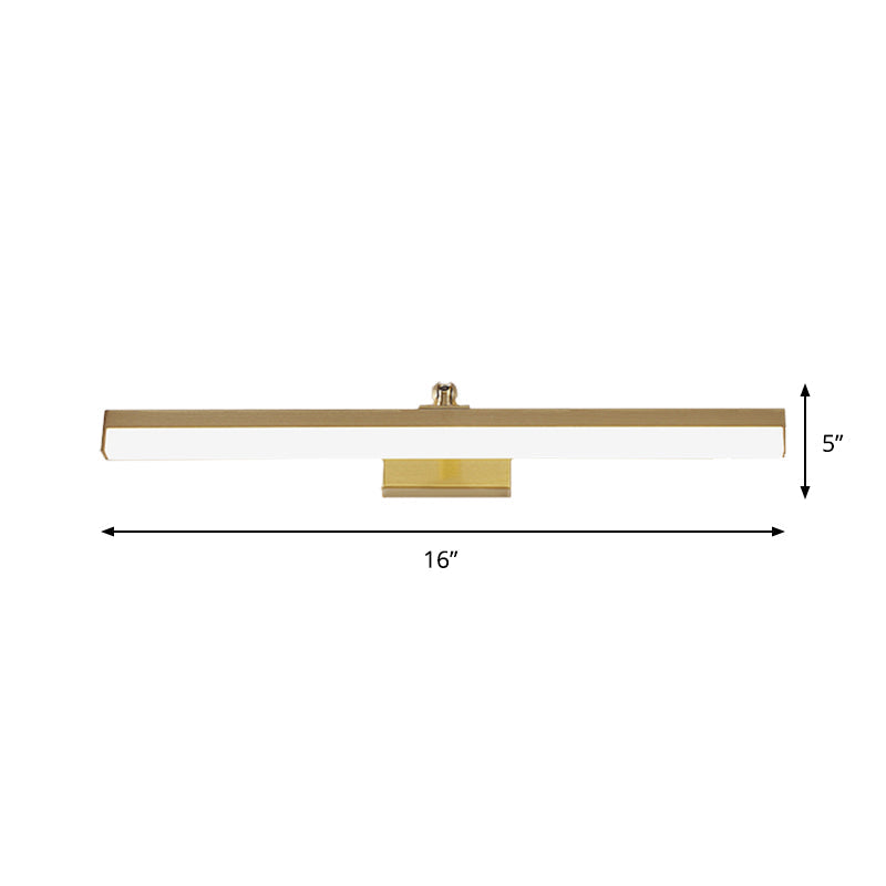 Lisslune | Brass extended wall-mounted lamp Simplicity LED metal mirror wall light fixture