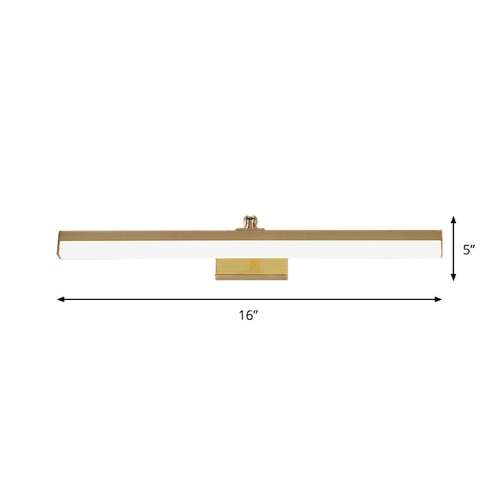 Lisslune | Brass extended wall-mounted lamp Simplicity LED metal mirror wall light fixture