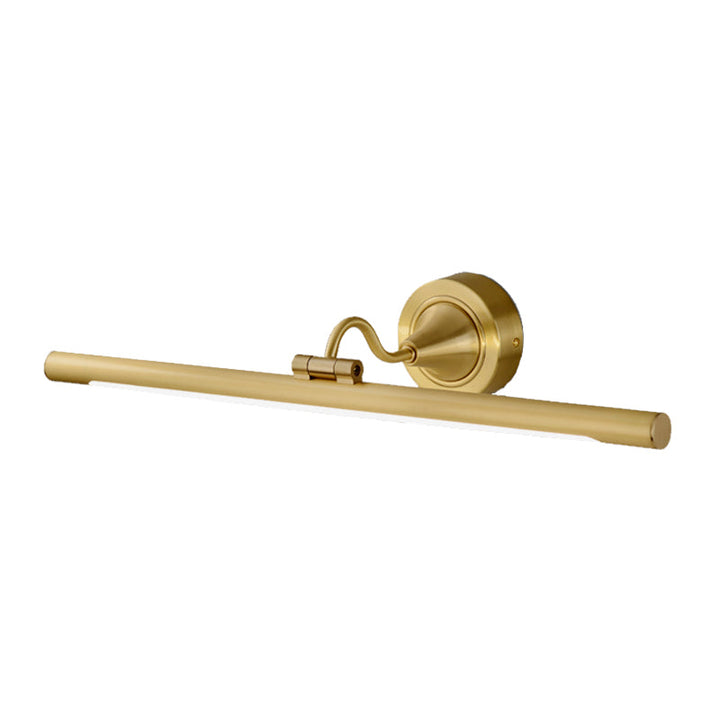 Lisslune | Metallic linear LED wall light contemporary black/gold adjustable vanity light fixture with acrylic shade