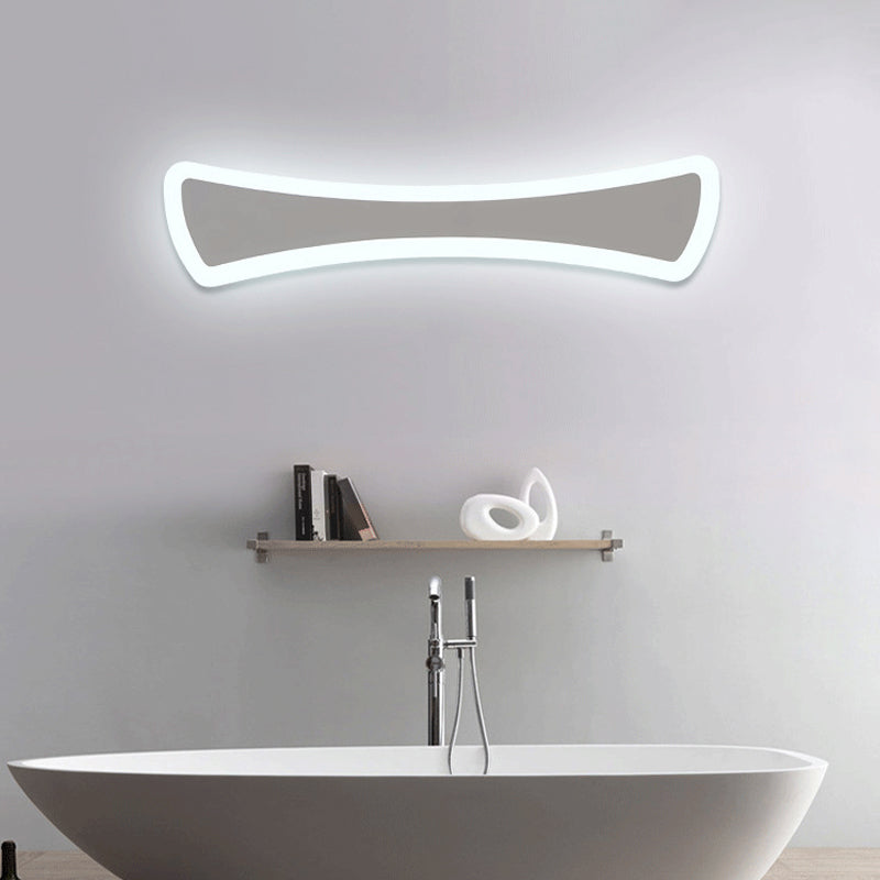 Lisslune | Ultra-thin acrylic wash basin lamp contemporary LED silver wall light lighting for bathroom