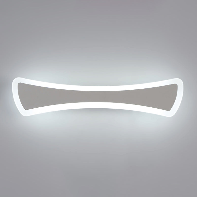 Lisslune | Ultra-thin acrylic wash basin lamp contemporary LED silver wall light lighting for bathroom