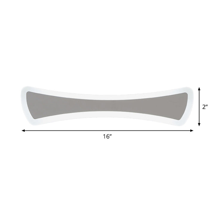 Lisslune | Ultra-thin acrylic wash basin lamp contemporary LED silver wall light lighting for bathroom