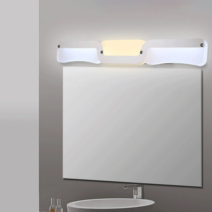 Lisslune | Ultra-Thin Wall Mirror Light Modern Acrylic LED Wall Lighting Unit in Chrome, Warm/White Light