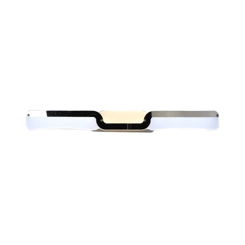 Lisslune | Ultra-Thin Wall Mirror Light Modern Acrylic LED Wall Lighting Unit in Chrome, Warm/White Light