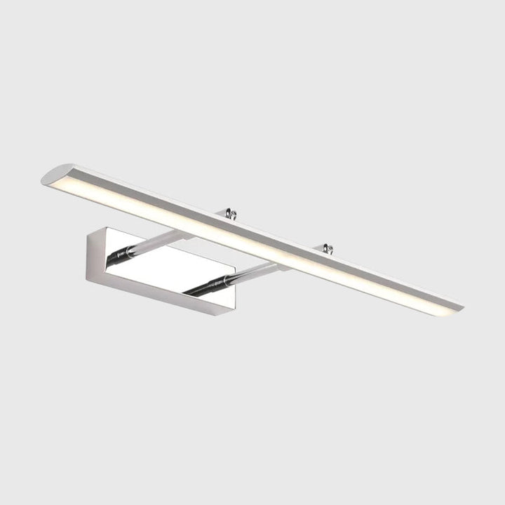 Lisslune | LED Washroom Vanity Lighting Minimalist Silver Wall Light with Extended Metal Shade