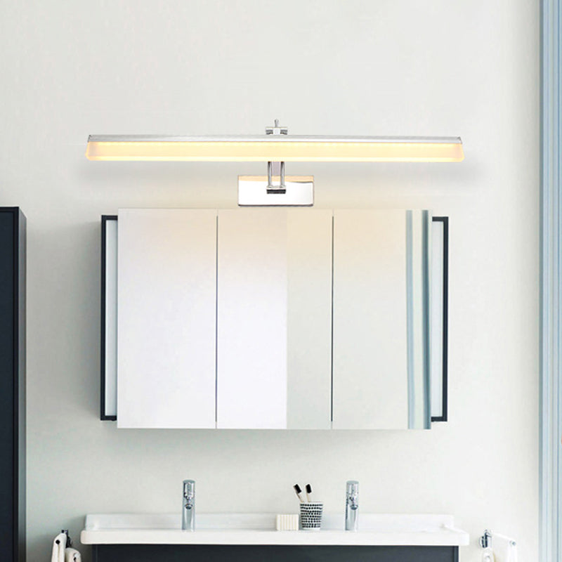 Lisslune | Acrylic Extended Wall Washbasin Light Contemporary LED Wall Lighting in Chrome, Warm/White Light