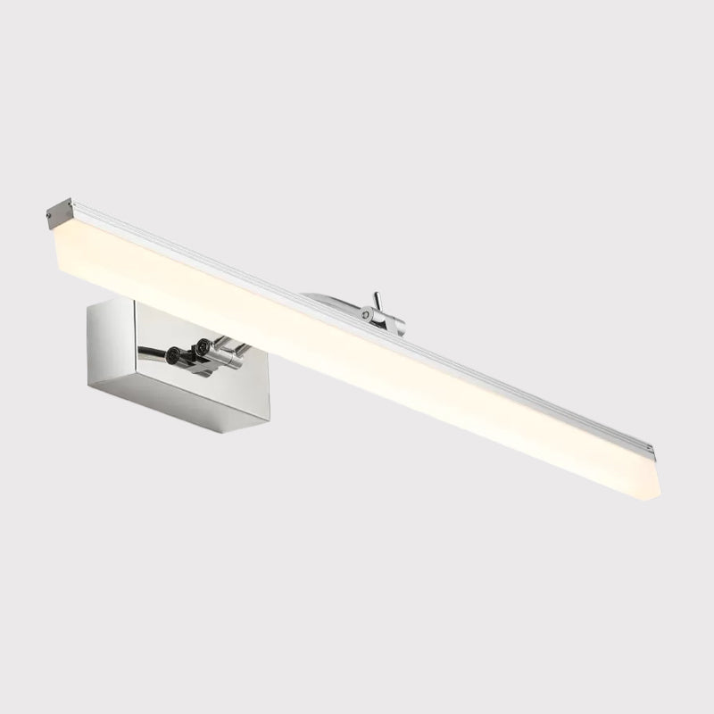 Lisslune | Acrylic Extended Wall Washbasin Light Contemporary LED Wall Lighting in Chrome, Warm/White Light