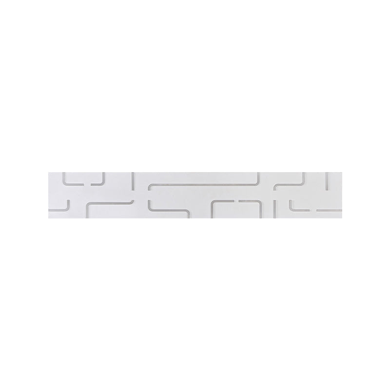 Lisslune | White etched rectangular wall light fixture Modern style LED acrylic wall-mounted vanity lamp in warm/white light