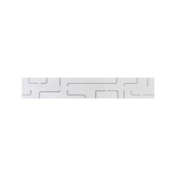 Lisslune | White etched rectangular wall light fixture Modern style LED acrylic wall-mounted vanity lamp in warm/white light