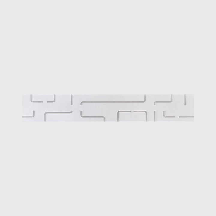 Lisslune | White etched rectangular wall light fixture Modern style LED acrylic wall-mounted vanity lamp in warm/white light