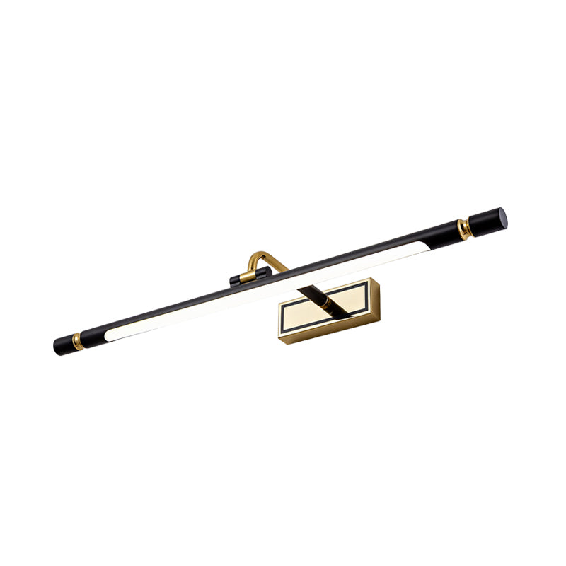 Lisslune | Contemporary Slim Wall Lamp Fixture Metal Bathroom LED Vanity Wall Light in Black