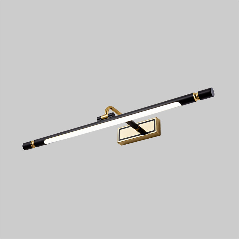 Lisslune | Contemporary Slim Wall Lamp Fixture Metal Bathroom LED Vanity Wall Light in Black