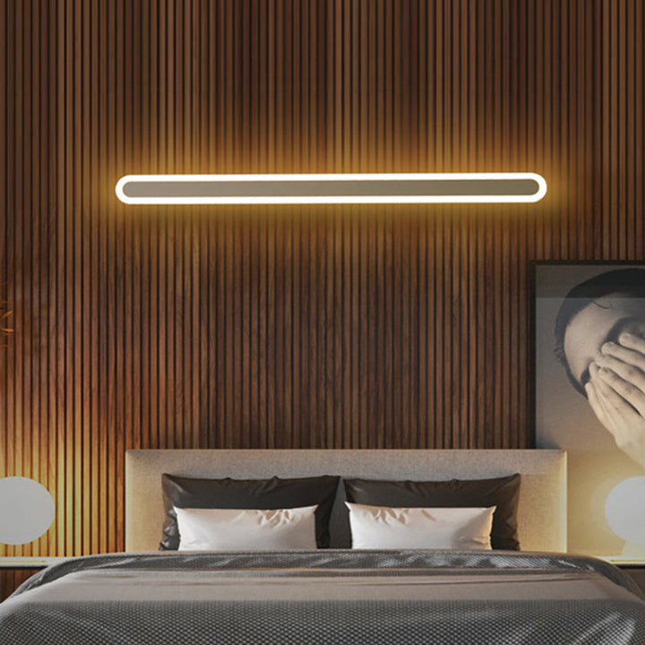 Lisslune | White elongated wall-mounted lamp Modernism LED acrylic wall light lighting in warm/white light