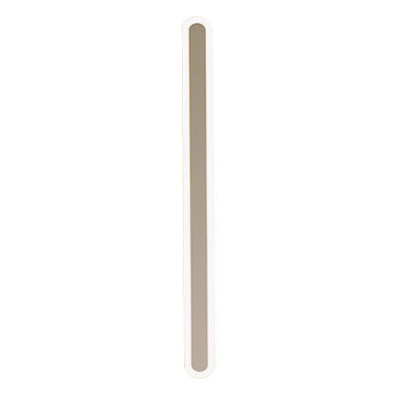 Lisslune | White elongated wall-mounted lamp Modernism LED acrylic wall light lighting in warm/white light