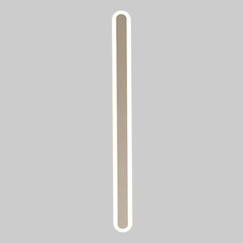 Lisslune | White elongated wall-mounted lamp Modernism LED acrylic wall light lighting in warm/white light