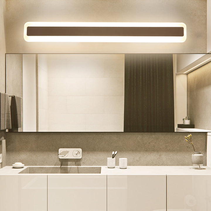 Lisslune | 16"/20.5" L LED Vanity Wall Lighting Modern Silver Vanity Light Fixture with Extended Metal Shade in Warm/White Light