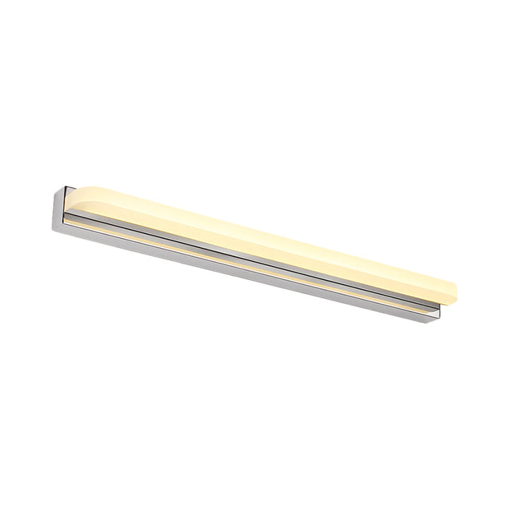 Lisslune | Cylinder Bar Light Modern Metal LED Shower Room Sink Lighting Fixture in Nickel, Warm/White Light