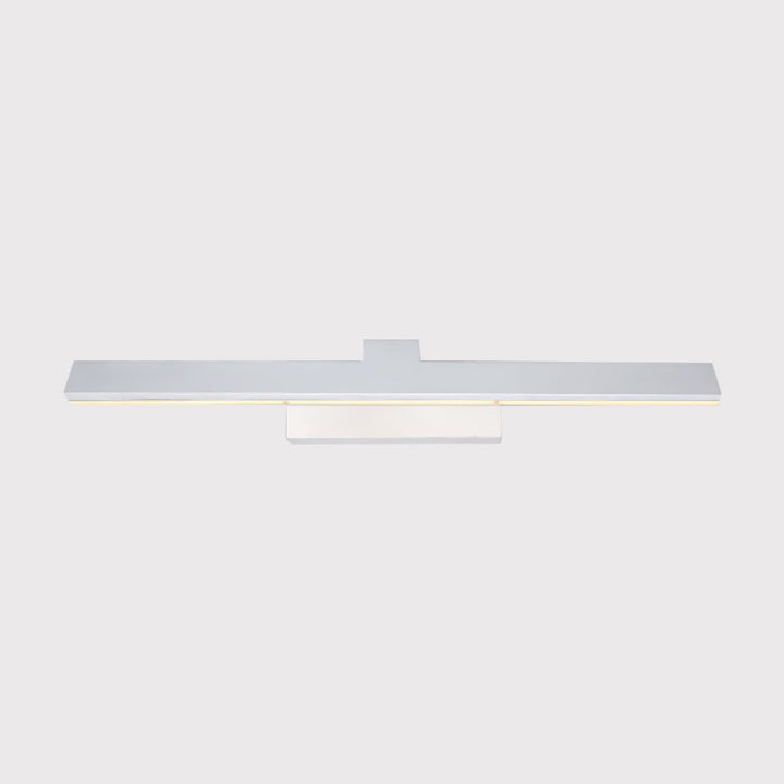 Lisslune | Simple LED Makeup Lighting Fixture White Streamlined Wall Lamp with Metal Shade in Warm/White Light, 17"/23" L