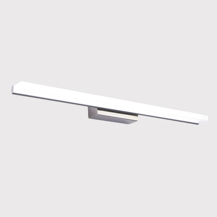 Lisslune | Linear Acrylic Makeup Mirror Light Simplicity LED Silver Wall-Mounted Lighting in Warm/White Light