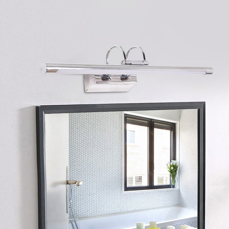 Lisslune | Slim Metal Wall Lamp Modernity LED Chrome Lighting Ideas with Double Arm in Warm/White Light for the Bathroom