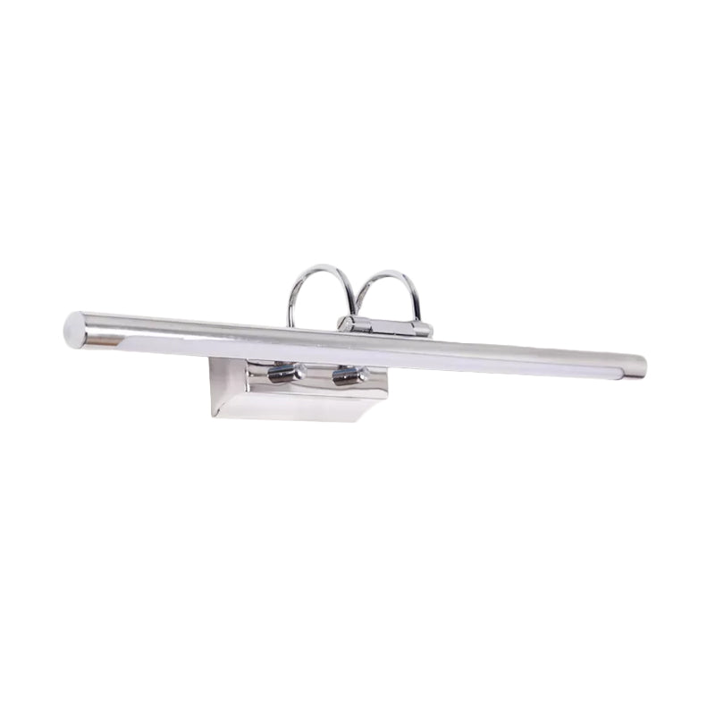 Lisslune | Slim Metal Wall Lamp Modernity LED Chrome Lighting Ideas with Double Arm in Warm/White Light for the Bathroom