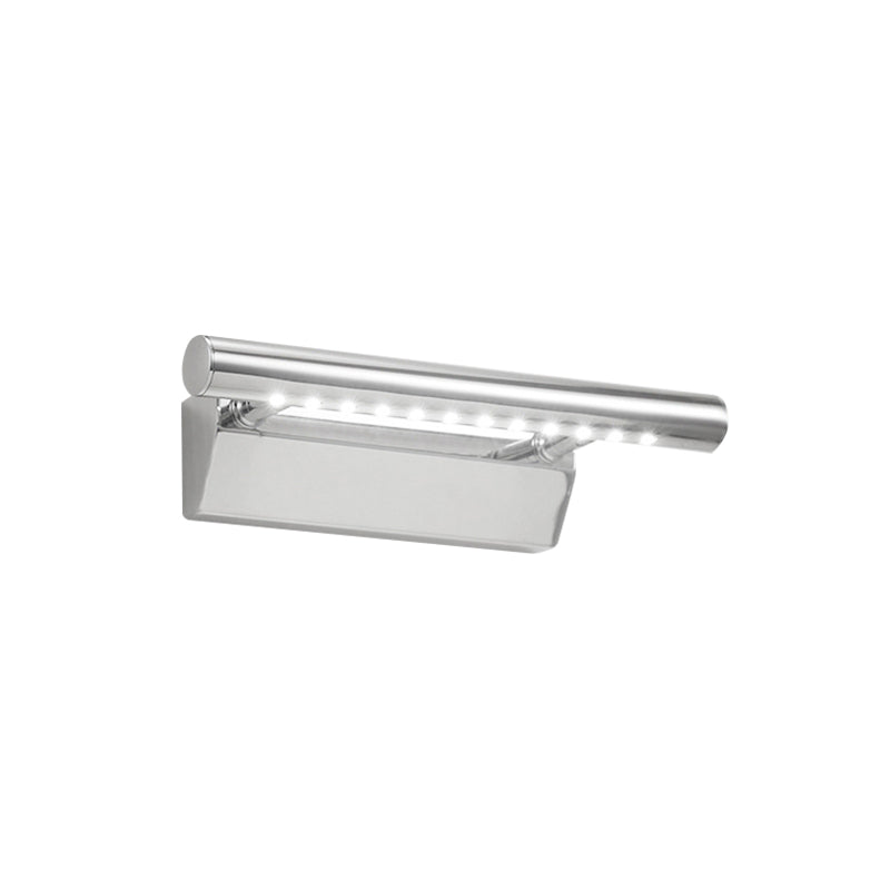 Lisslune | Extended Vanity Lighting Ideas Modernism Metal LED Bathroom Wall Lamp in Chrome, Warm/White Light