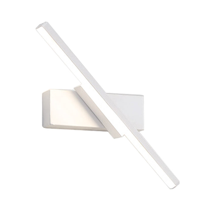 Lisslune | Linear Wall Sconce contemporary metallic black/white LED wall light with warm/white light