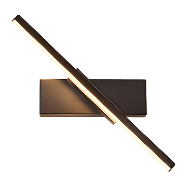Lisslune | Linear Wall Sconce contemporary metallic black/white LED wall light with warm/white light