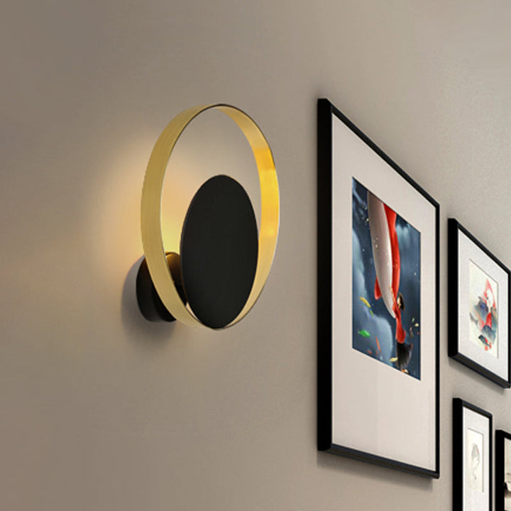 Lisslune | Loop Metallic Wall Lighting Idea Contemporary LED Brass Wall Lamp Light for Bedroom