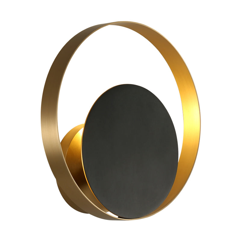 Lisslune | Loop Metallic Wall Lighting Idea Contemporary LED Brass Wall Lamp Light for Bedroom