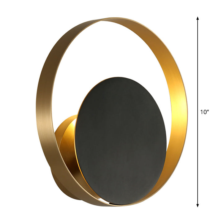 Lisslune | Loop Metallic Wall Lighting Idea Contemporary LED Brass Wall Lamp Light for Bedroom